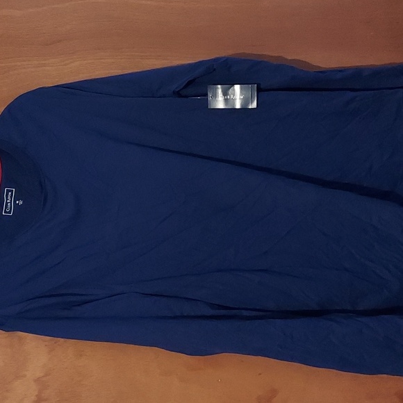 Club Room Men's Solid Long-Sleeve Pajama Top T-Shirt, Created for Macy's - Pomp - Picture 6 of 6